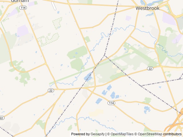 Map of Wassamki Springs Campground location at Scarborough, ME, United States