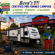 Wide promotional photo clearly shows Bent’s RV storefront, sales lot, signage and an RV on display — useful as an overview of the property and visitor-facing facilities (from the site’s sales page banner).