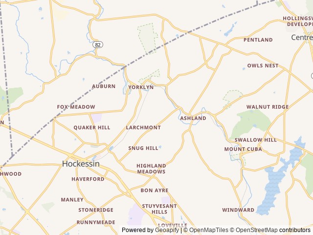 Map of Camp Country Center location at Hockessin, DE, United States