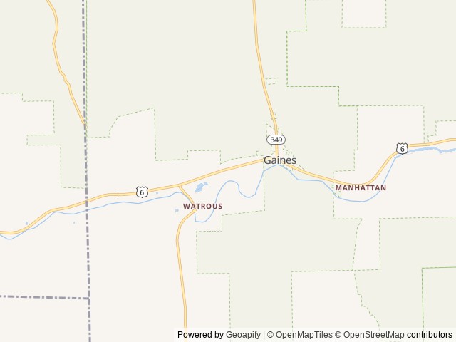 Map of Crooked Creek Campground location at Gaines, PA, United States