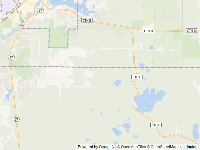 Map of Spring Creek RV Park location at Hayward, WI, United States