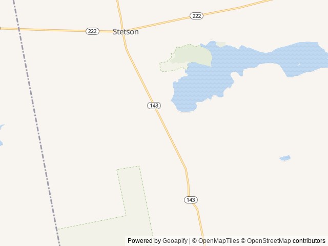 Map of Stetson Shores Campground location at Stetson, ME, United States