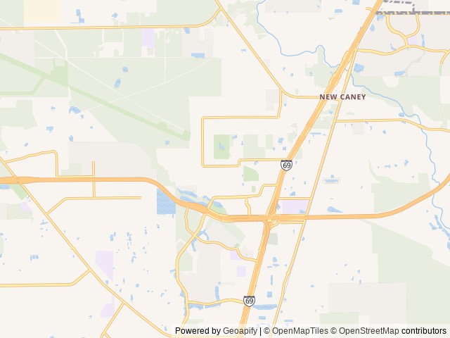 Map of Forest Retreat RV Park location at New Caney, TX, United States