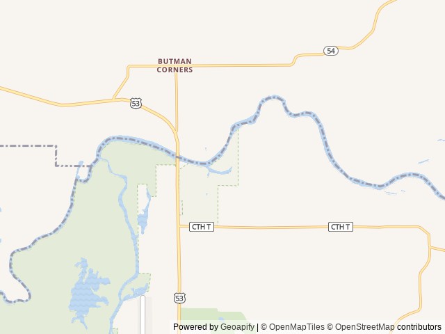 Map of Champions Riverside Resort location at Galesville, WI, United States