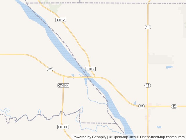 Map of Point Bluff Camping Resort location at Wisconsin Dells, WI, United States