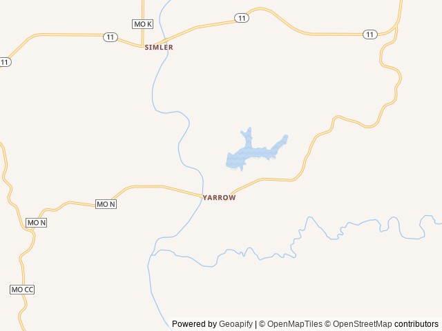 Map of The Yarrow Tavern and Campground location at Kirksville, MO, United States