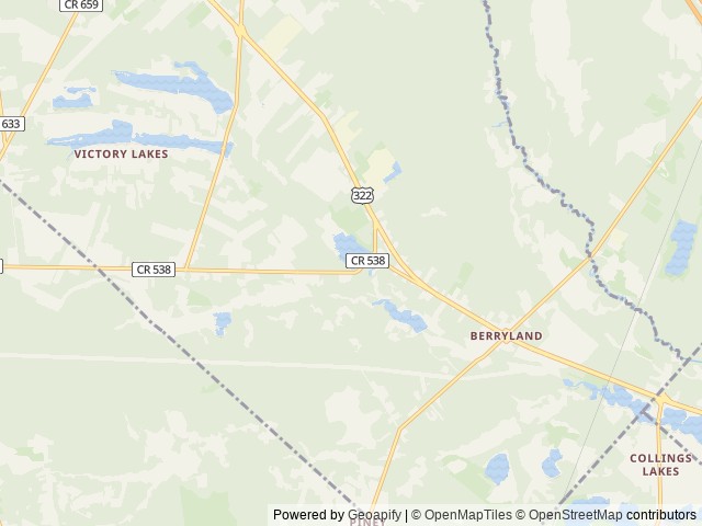 Map of HOS Sun Retreats Hospitality Creek location at Williamstown, NJ, United States