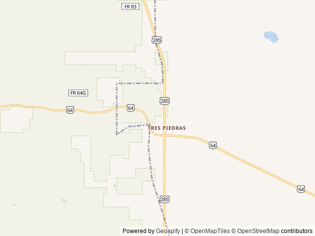 Map of Aldo Leopold House location at Tres Piedras, NM, United States