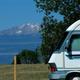 Pikes Peak in background RV in foreground