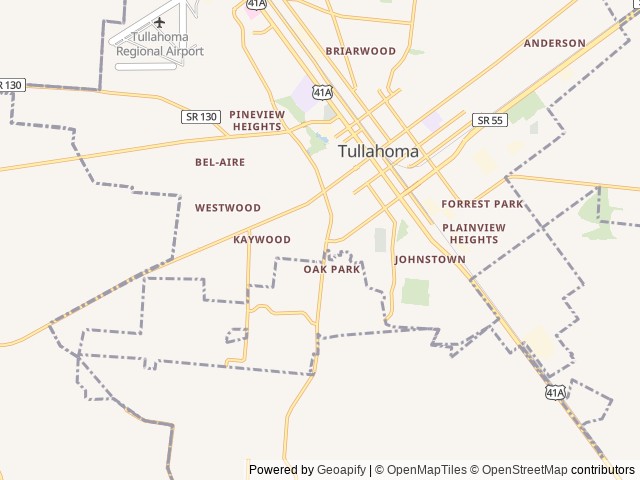 Map for Michelle and Drew's Family Friendly Rental near Tullahoma, TN