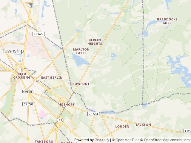 Map for Cozy Cruiser or Lakeside Retreat near Evesham, NJ