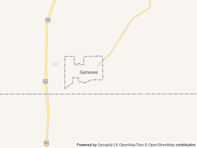 Map of City of Genesee RV Park location at Genesee, ID, United States