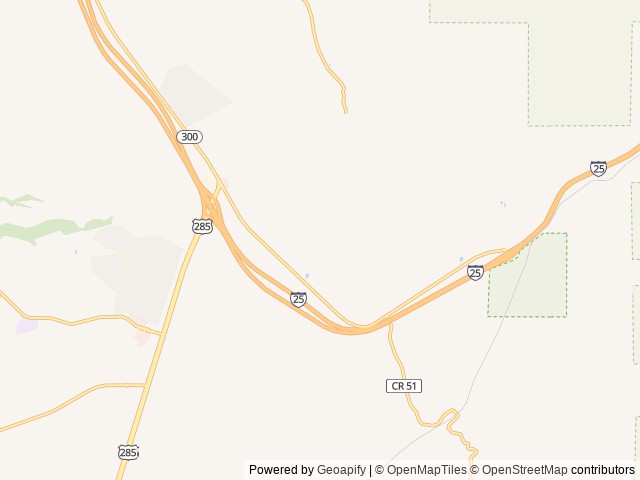 Map of Rancheros de Santa Fe RV Resort location at Santa Fe, NM, United States