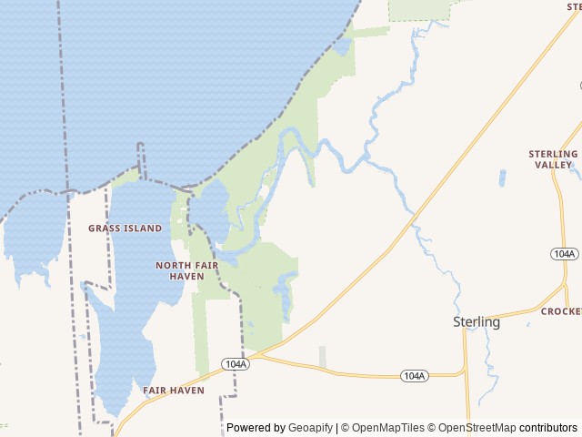 Map of Sterling / Lake Ontario KOA Holiday location at Sterling, NY, United States