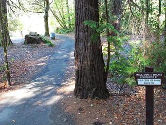 Paved trail at Tyee Campground.