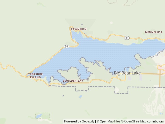 Map of Holloway’s Marina & RV Park location at Big Bear Lake, CA, United States