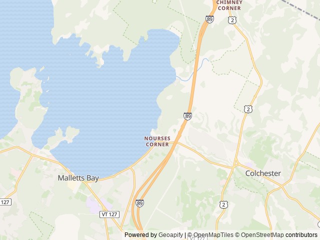 Map of Lone Pine Campsites location at Colchester, VT, United States