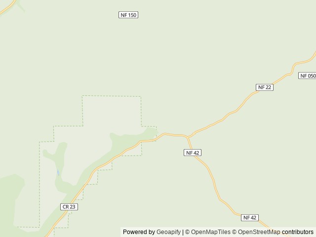 Map of Ochoco Forest Camp location at Prineville, OR, United States