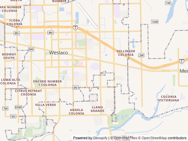 Map of Southern Comfort RV Resort location at Palmview, TX, United States