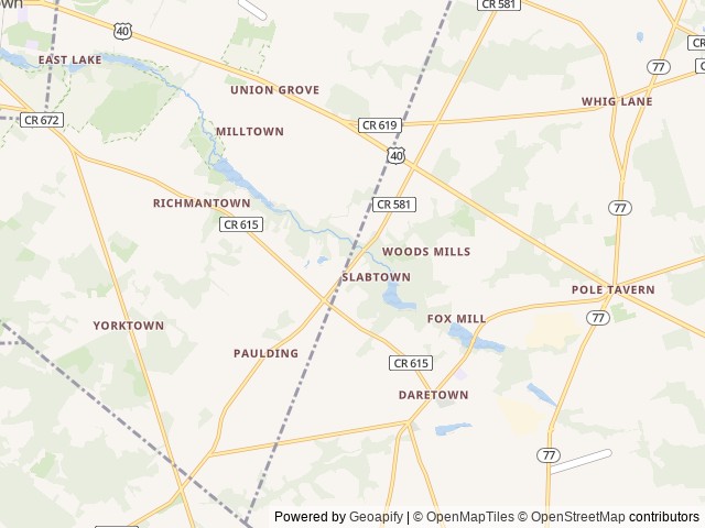 Map of Four Seasons Family Campground location at Pilesgrove, NJ, United States