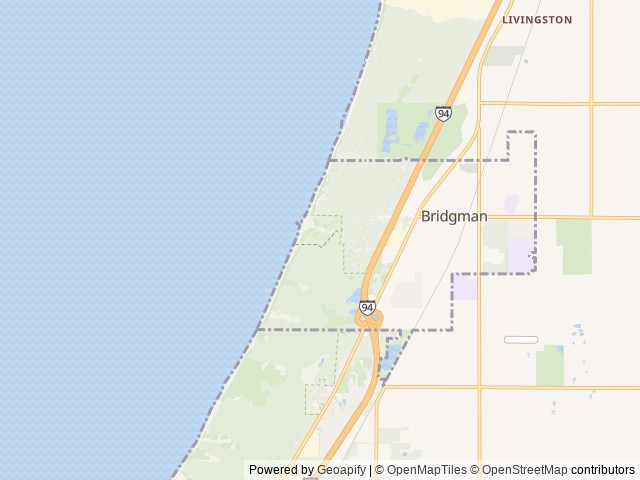 Map of Weko Beach Campground location at Bridgman, MI, United States