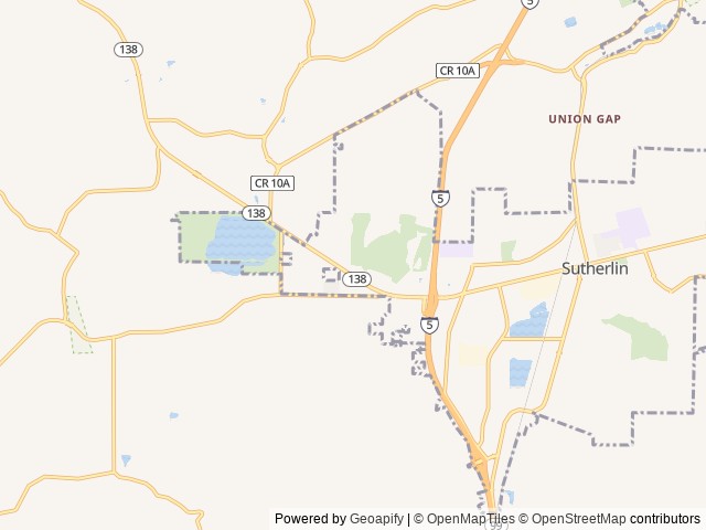 Map of Sutherlin / Umpqua Valley KOA Holiday location at Sutherlin, OR, United States