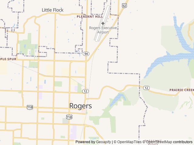 Map for Farmer Family RV Rental near Rogers, MO