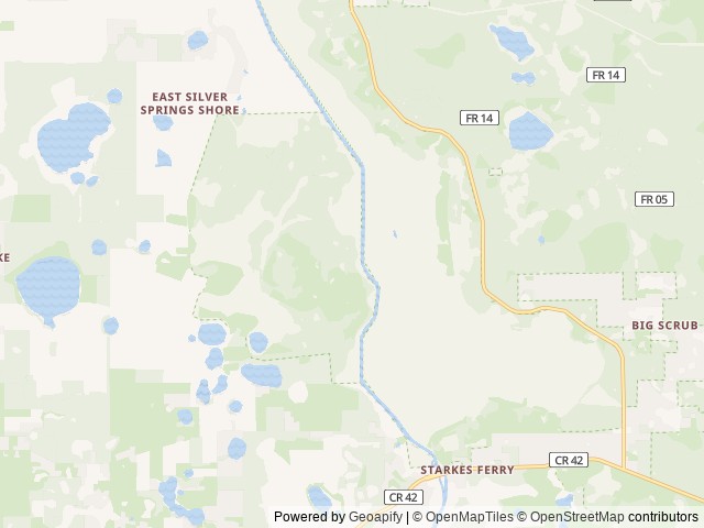 Map of Sunnyhill Restoration Area SJRWMD location at Umatilla, FL, United States
