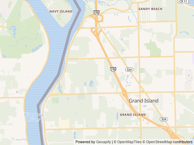 Map of HTR Niagara Campground & Resort location at Grand Island, NY, United States