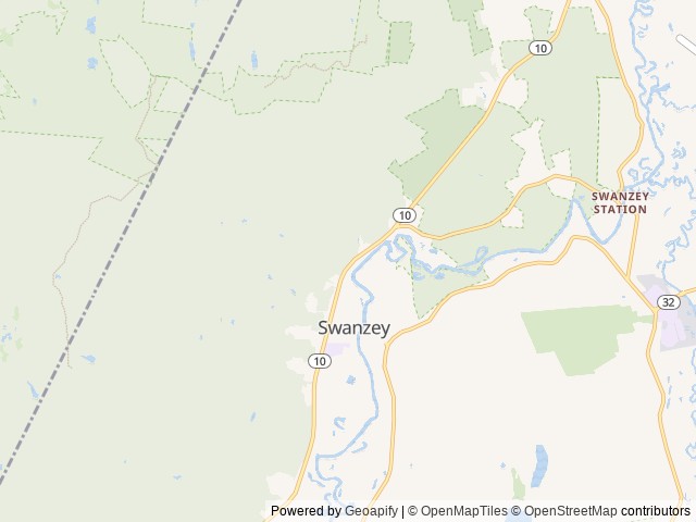Map of Ashuelot River Campground location at Swanzey, NH, United States