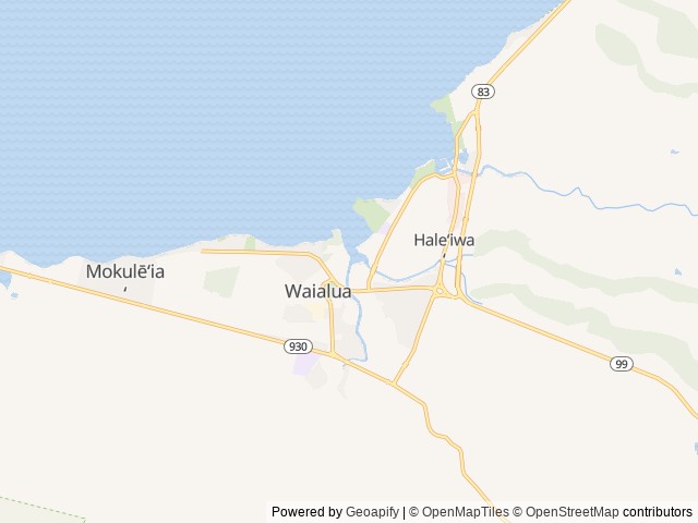 Map of The Point at Haleiwa location at Waialua, HI, United States