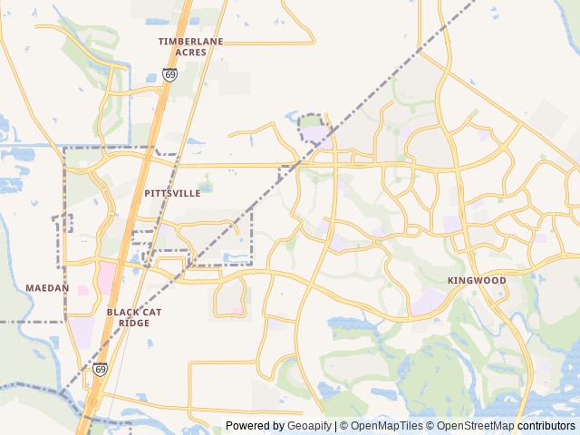 Map for George and Harriett 's  Happy Leprechaun near Houston, TX