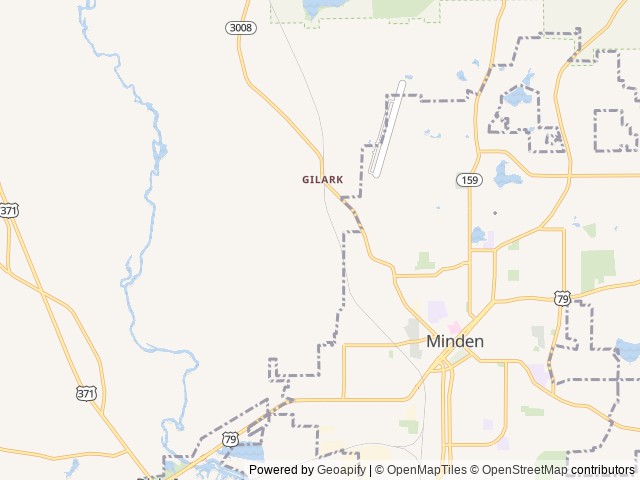 Map of In The Woods RV Park location at Minden, LA, United States
