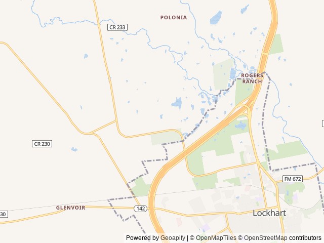 Map of Hidden Path RV Park location at Lockhart, TX, United States