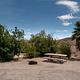 Campsite located in a desert setting