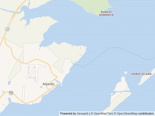 Map of Atlantic RV Resort, Inc. location at Atlantic, NC, United States