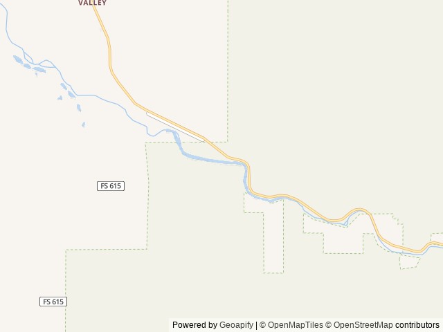 Map of Hot Springs location at Emmett, ID, United States