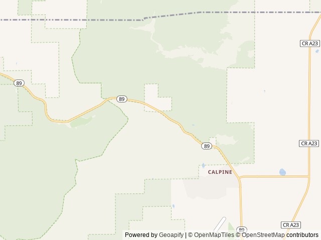 Map of Calpine Lookout location at Sierraville, CA, United States