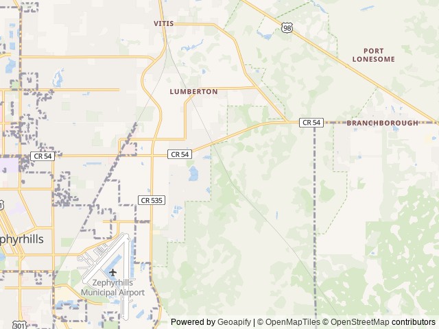 Map of Forest Lake Village RV Resort location at Zephyrhills, FL, United States