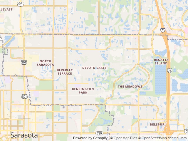 Map of Dream Lake Camp location at Sarasota, FL, United States