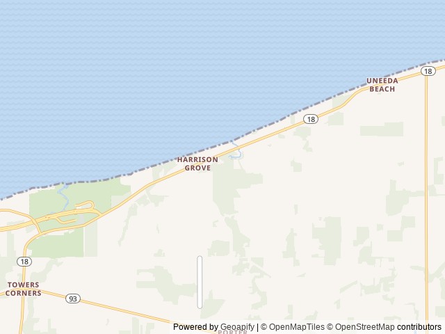 Map of Willow Beach RV Park location at Youngstown, NY, United States