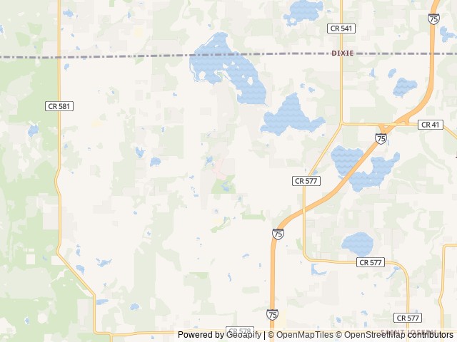 Map of Travelers Rest Resort location at Dade City, FL, United States