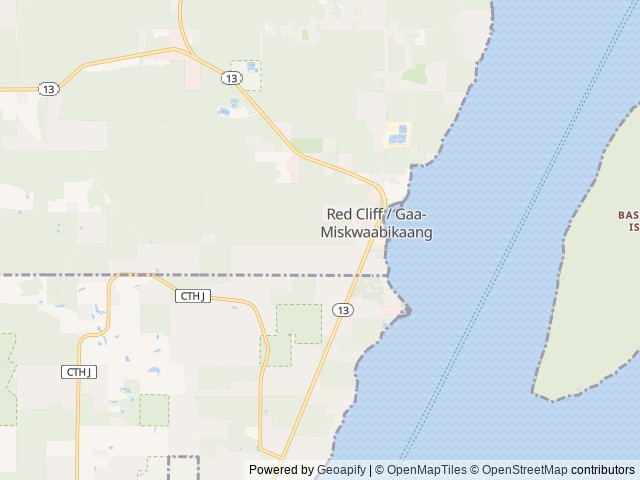 Map of Sailor Springs Glamping location at Bayfield, WI, United States