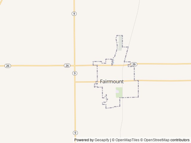 Map of Fairmount Camp Event and Retreat Center location at Fairmount, IN, United States