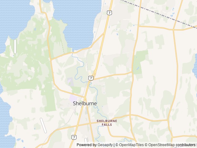 Map of Shelburne Camping Area location at Shelburne, VT, United States