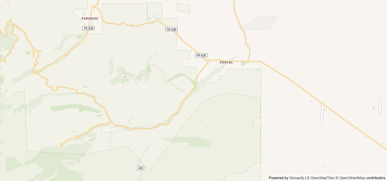 Map of Portal Ccc House location at Douglas, AZ, United States