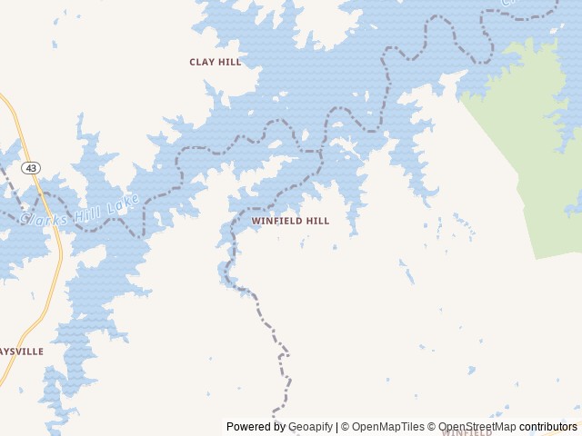 Map for The Big Bullet near Appling, SC