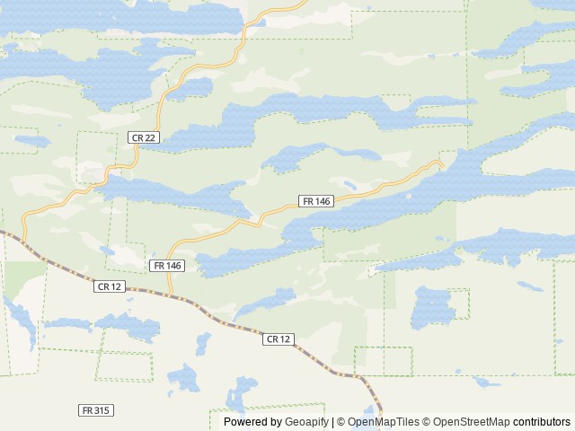 Map of East Bearskin Lake Campground location at Grand Marais, MN, United States