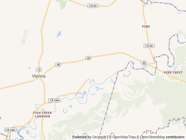 Map of Riverbend East & West location at Blossvale, NY, United States