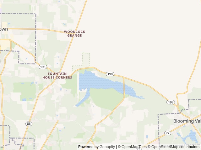 Map of Overlook Recreation Area location at Saegertown, PA, United States